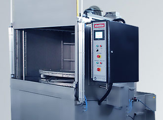 Lavadora de piezas automática con plataforma rotativa